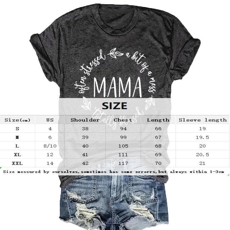 Women's 'MAMA' Print Cotton T-Shirt