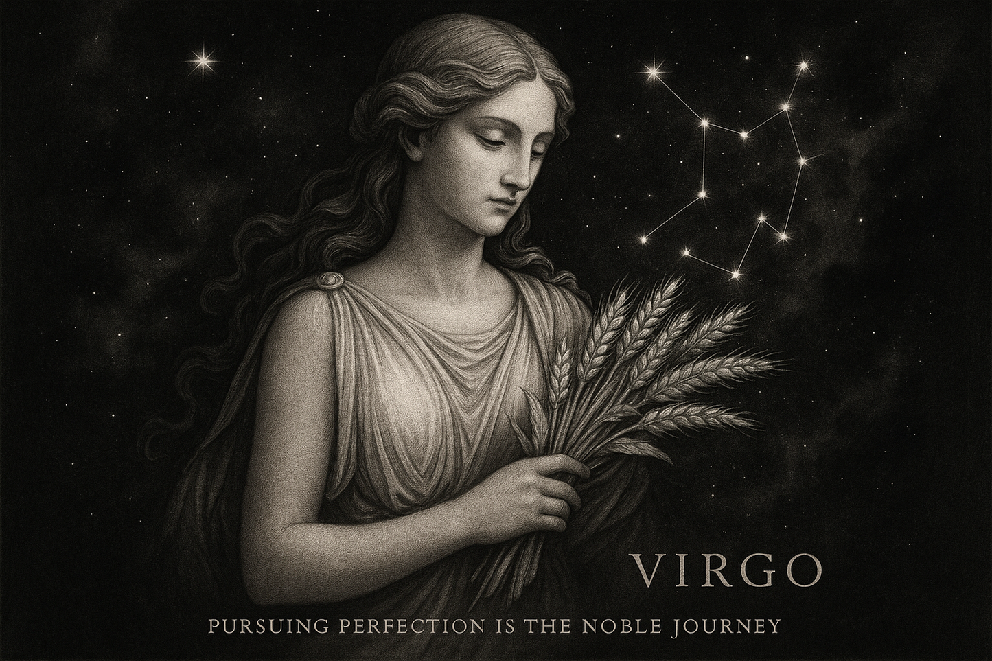 Premium upgraded Virgo zodiac art with enhanced detail and quality